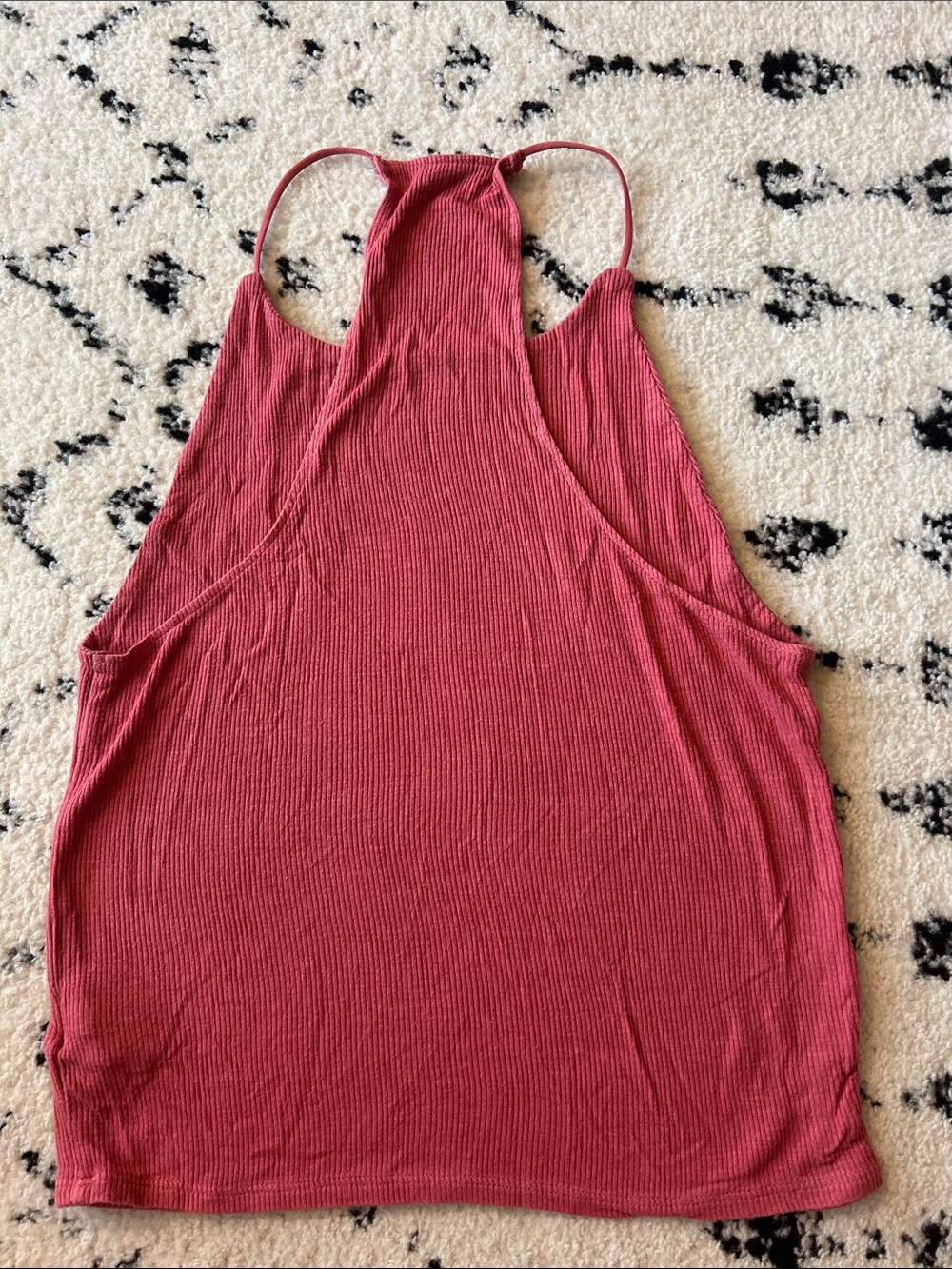 American Eagle Outfitters Ribbed Racerback Tank - Raspberry - Picture 3 of 3
